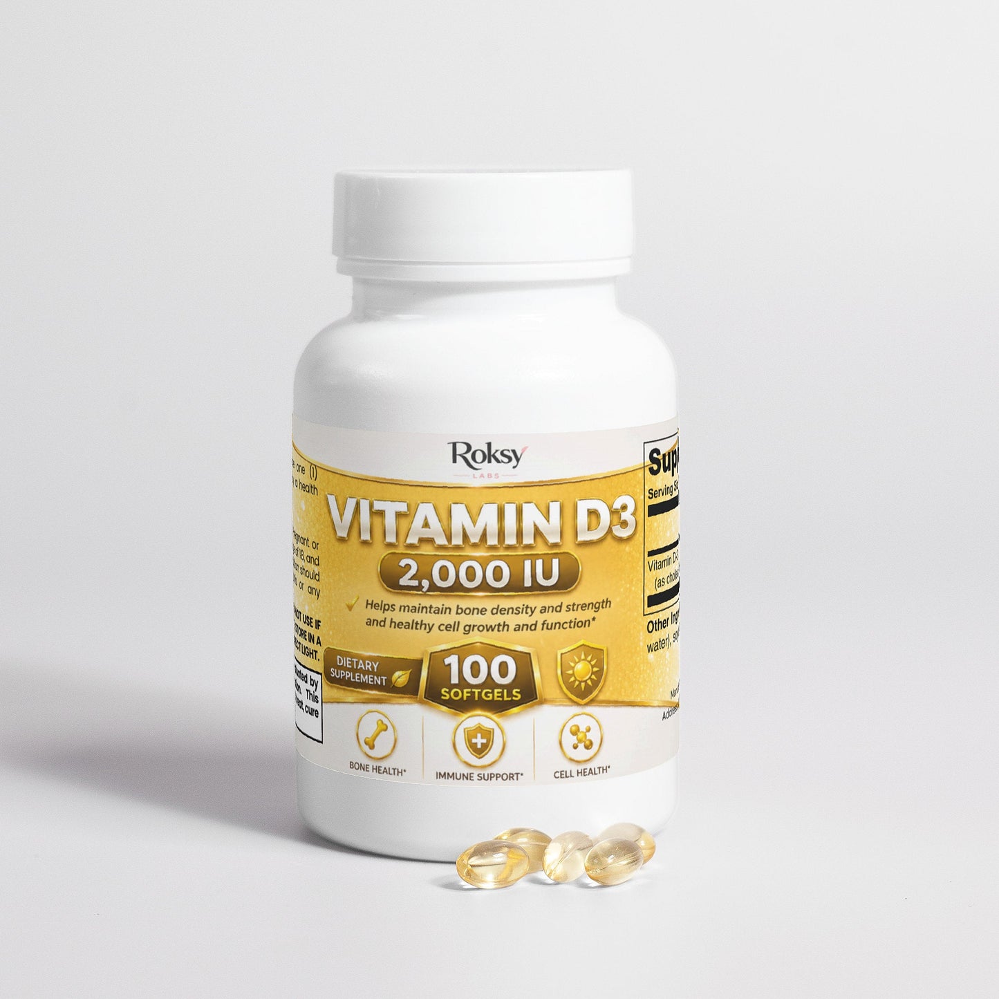 Vitamin D3 2,000 IU 100 softgels