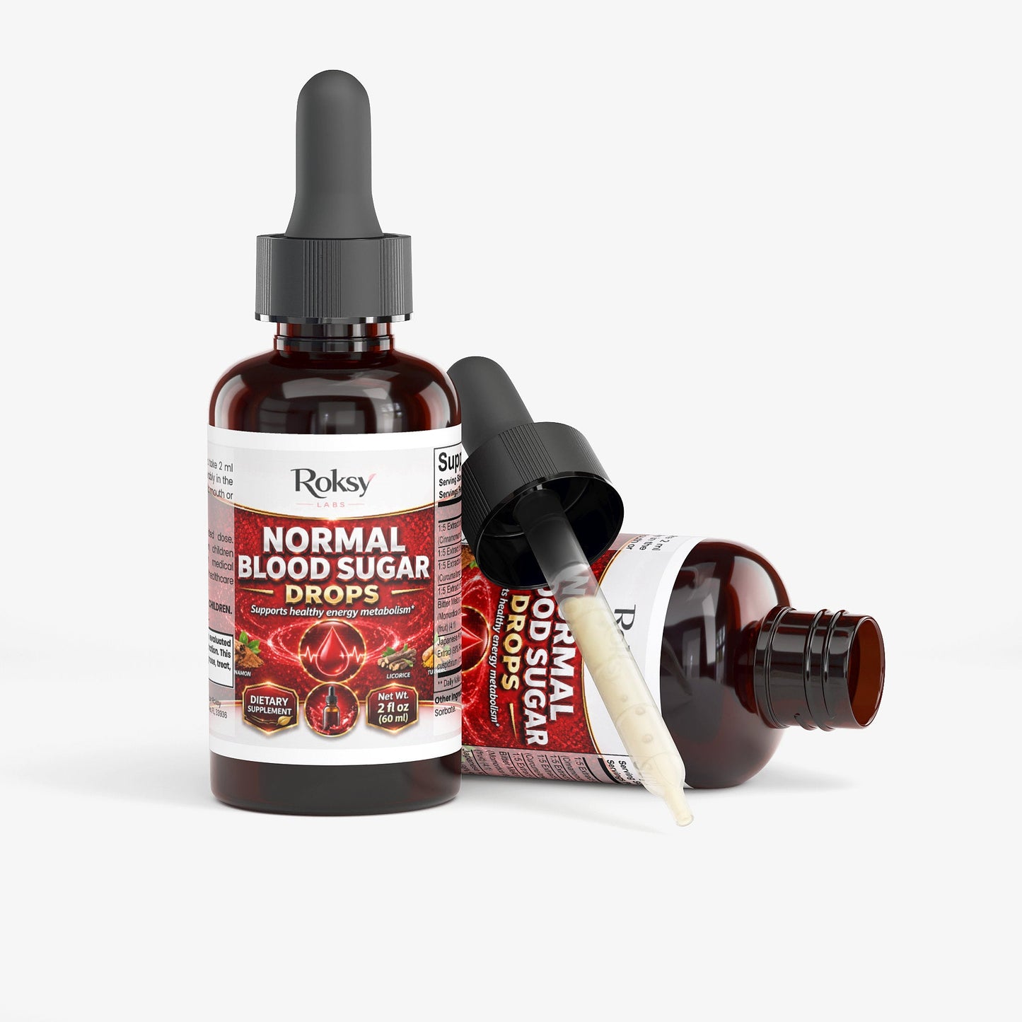 Normal Blood Sugar Drops, Cinnamon, Licorice, Turmeric 60ml