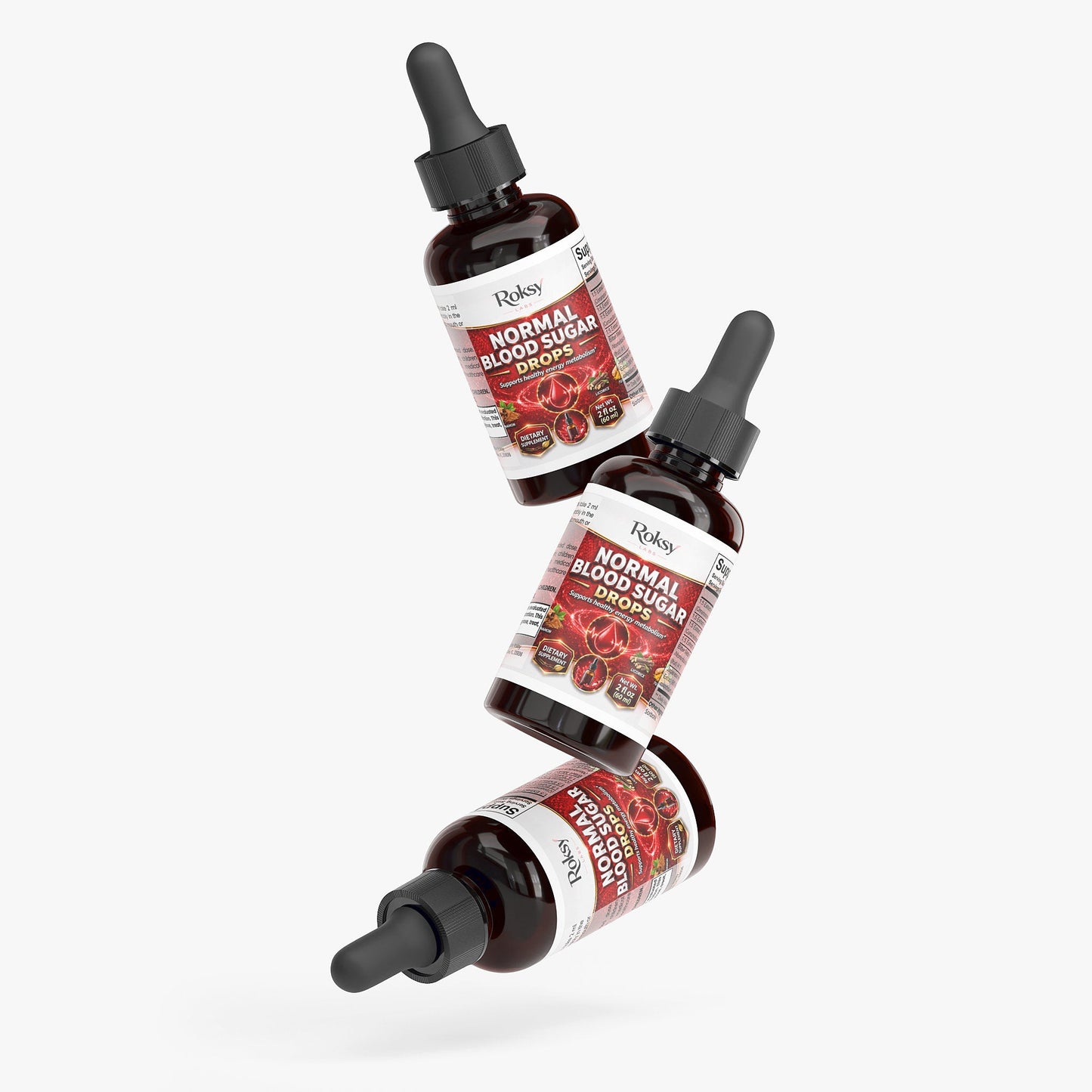 Normal Blood Sugar Drops, Cinnamon, Licorice, Turmeric 60ml