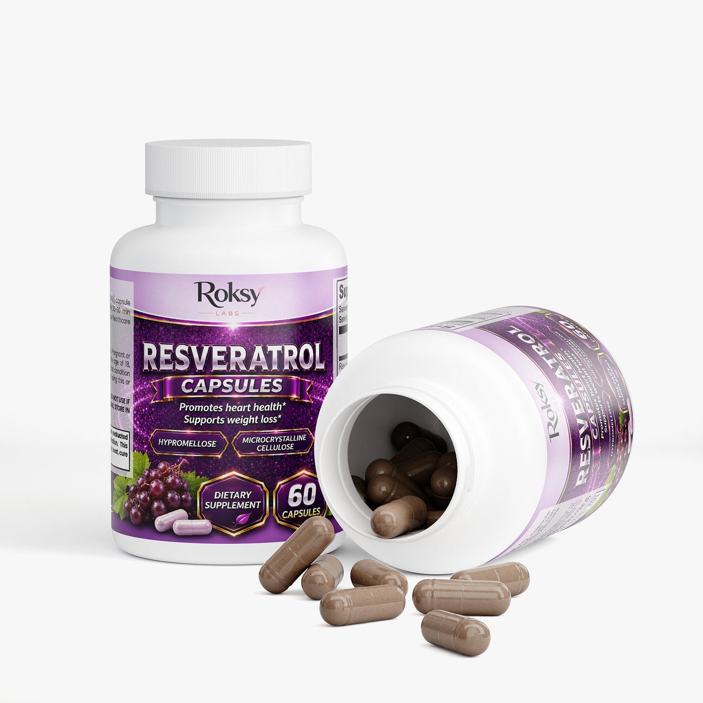 Resveratrol 50% 600mg 60 caps for weight loss and heart health