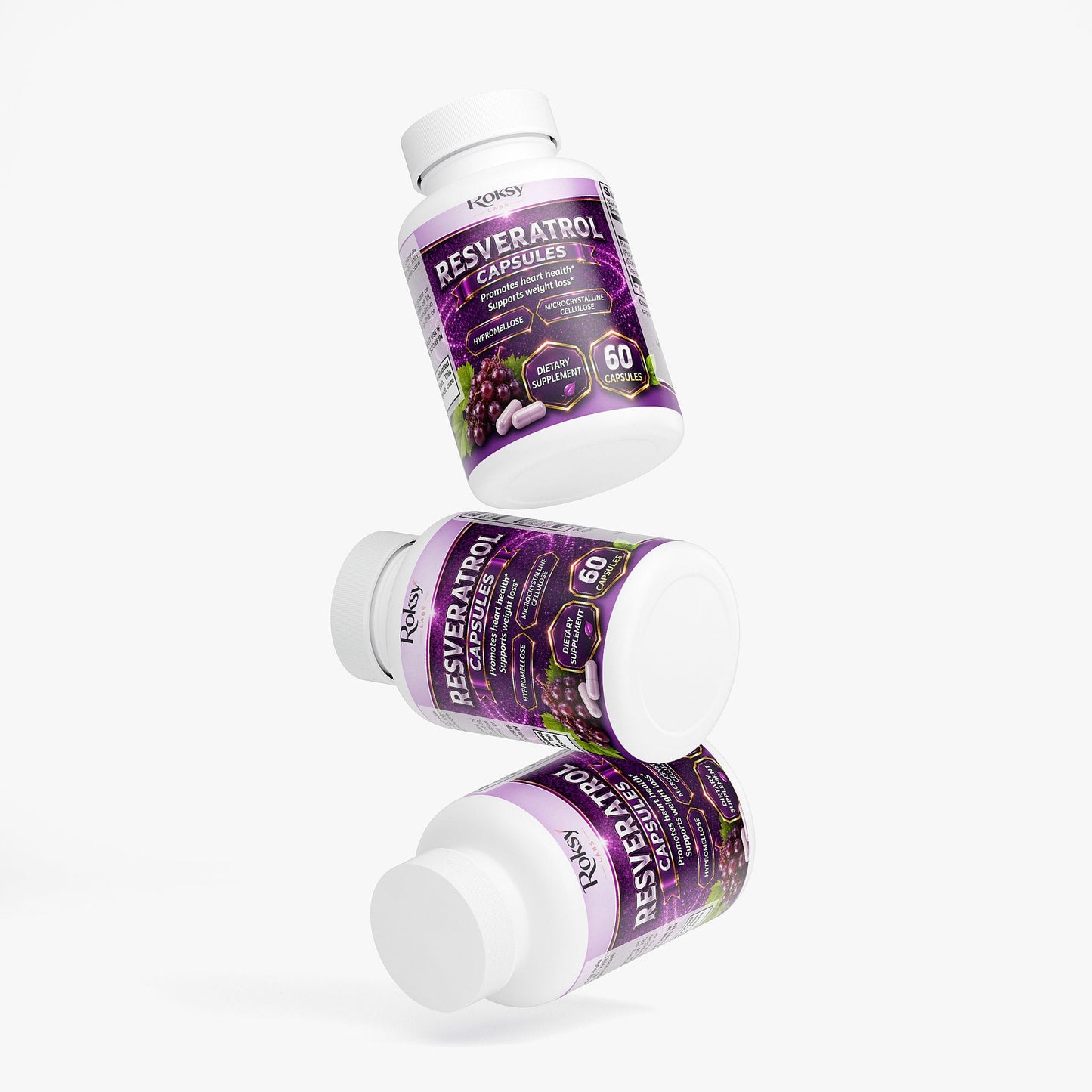 Resveratrol 50% 600mg 60 caps for weight loss and heart health
