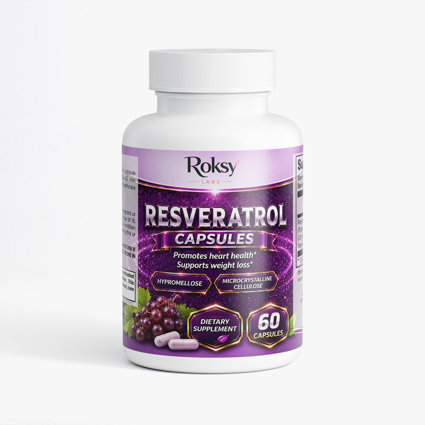 Resveratrol 50% 600mg 60 caps for weight loss and heart health
