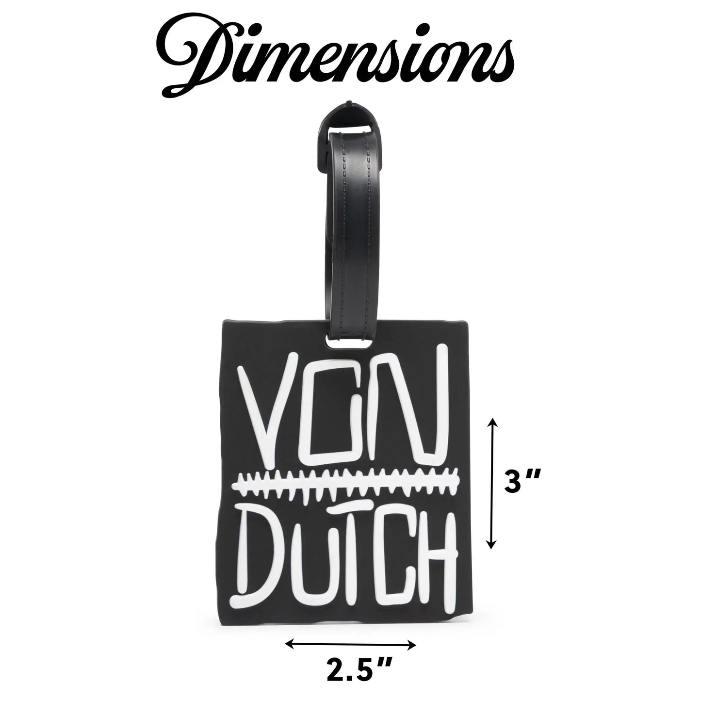 Stitched 2-Piece Suitcase ID Tag Set with Adjustable Straps