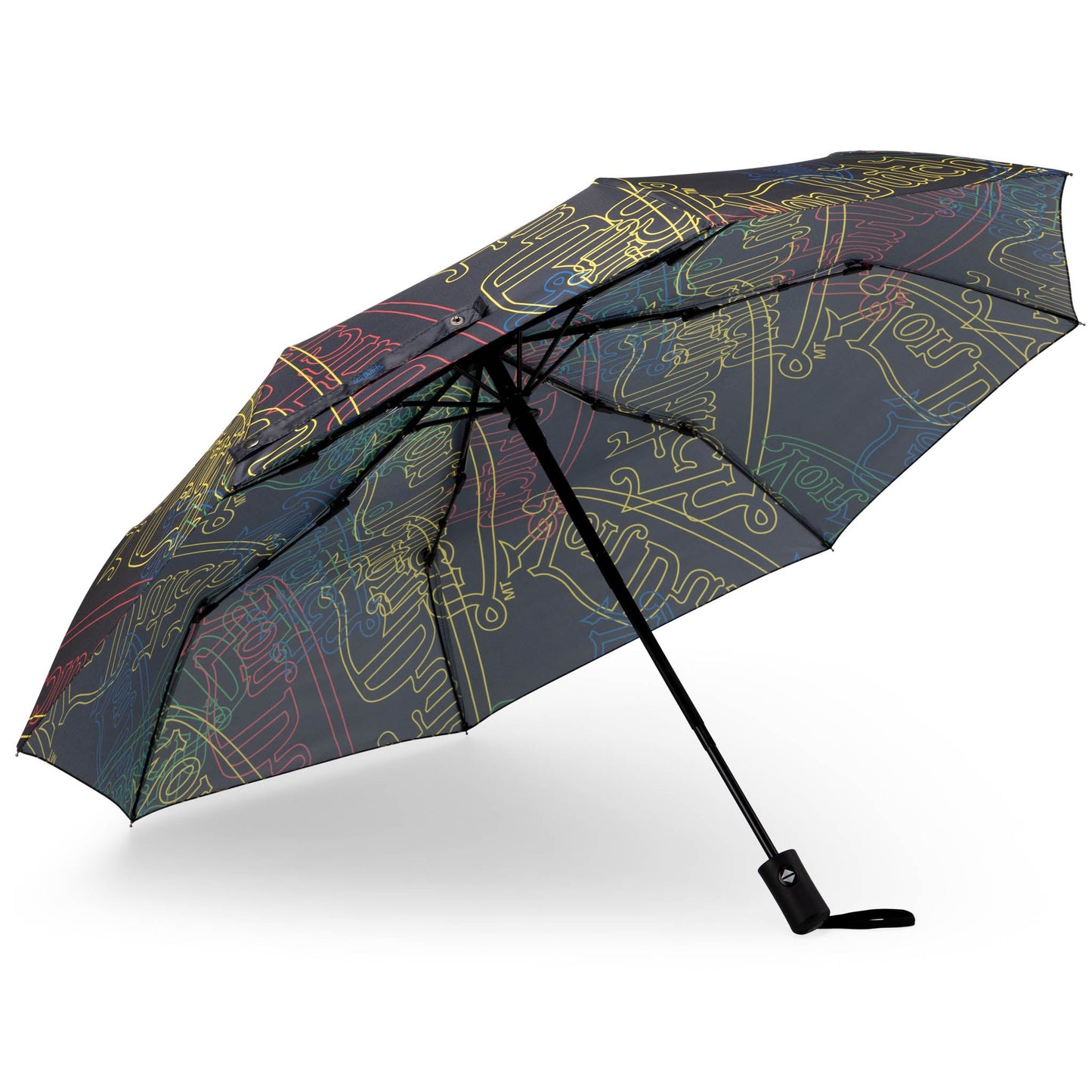 Neon Logo Compact Automatic Umbrella, Strong & Portable