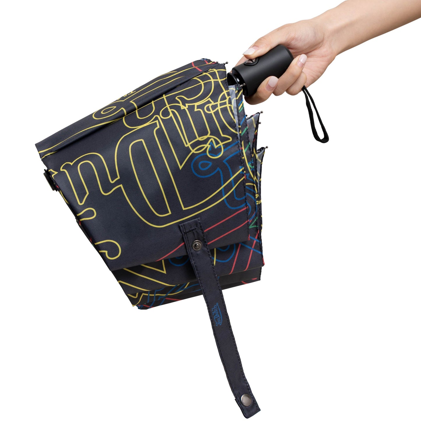 Neon Logo Compact Automatic Umbrella, Strong & Portable