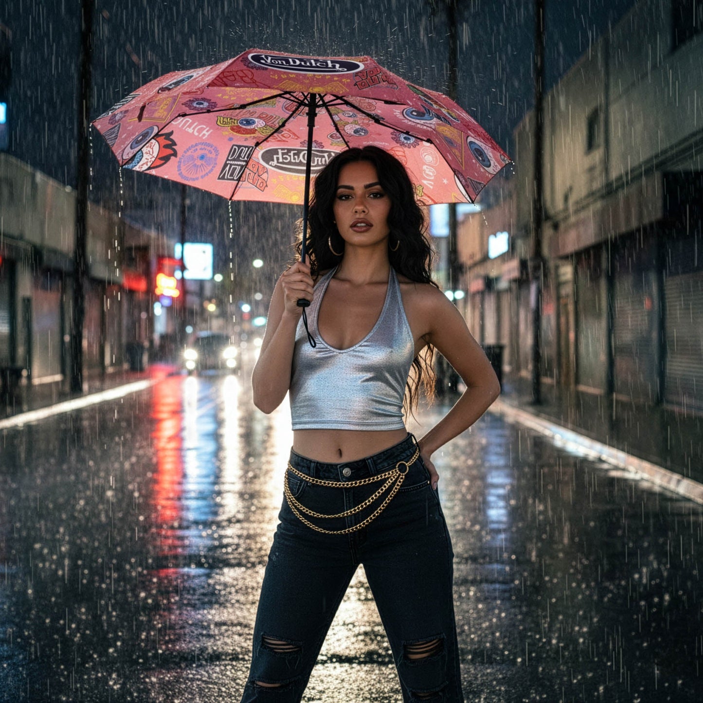 Pink Jax Compact Automatic Umbrella, Strong & Portable